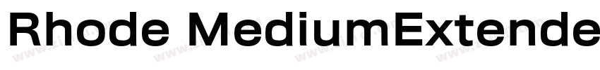 Rhode MediumExtended字体转换